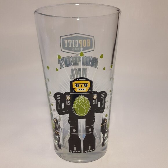 HOPCITY Hopbot IPA Pint Glass NEW HOP CITY HOP BOT - Picture 1 of 5